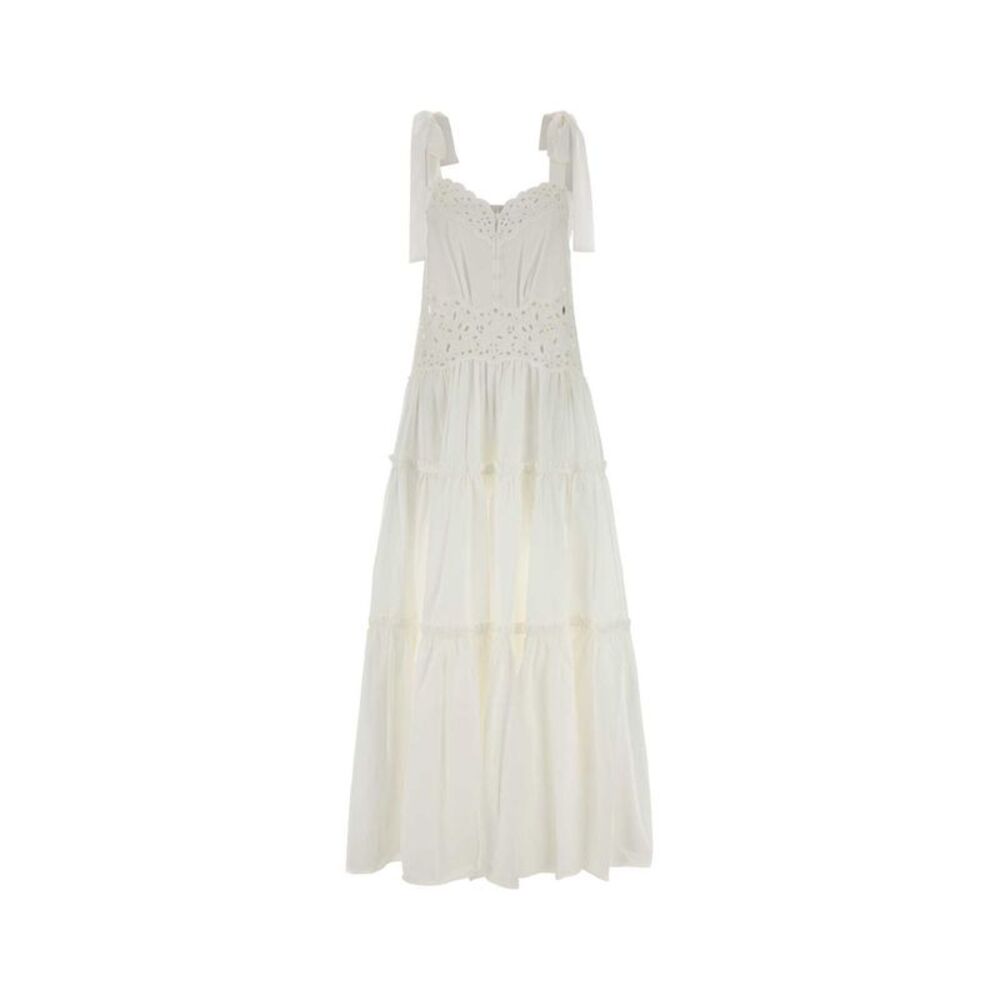 Chloe Women White Cotton Dress